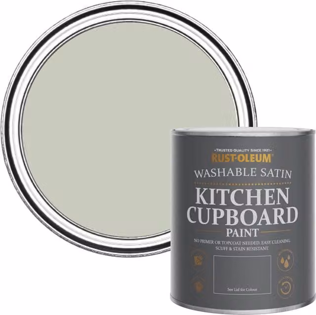 Rust-Oleum Kitchen Cupboard Paint in Satin Finish, Aloe Green, 0.75 l – 1