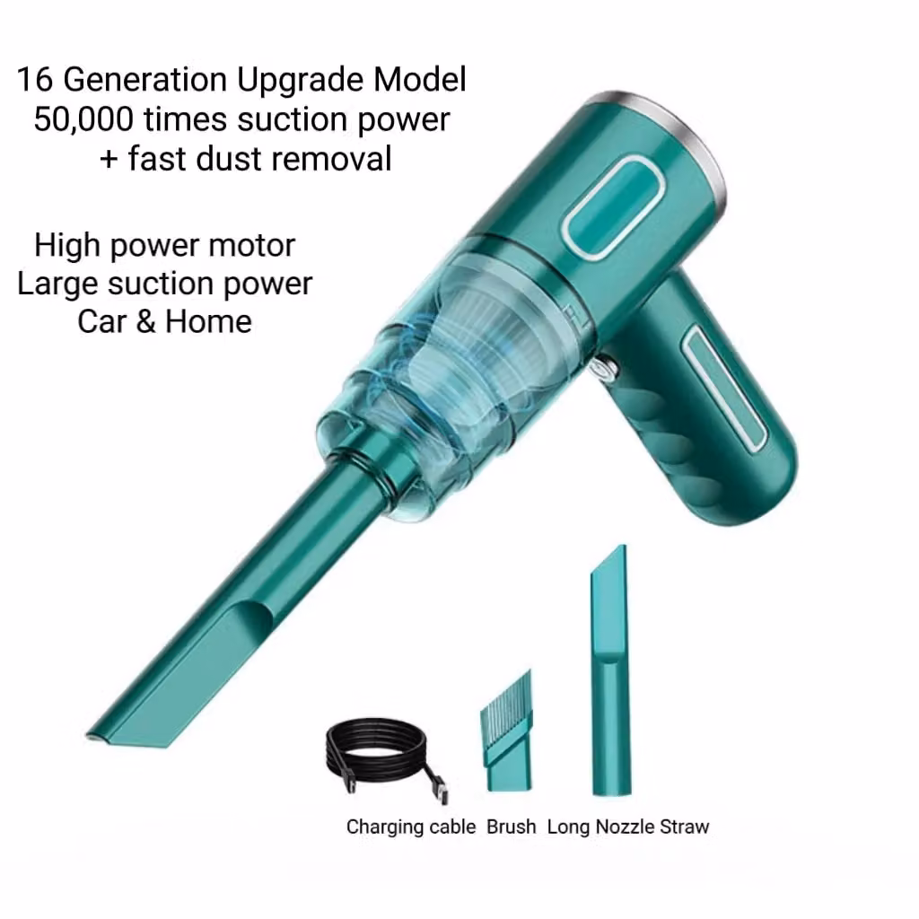 Leaper Black Rechargeable Portable Handheld Mini Vacuum Cleaner with Washable Filter – 3