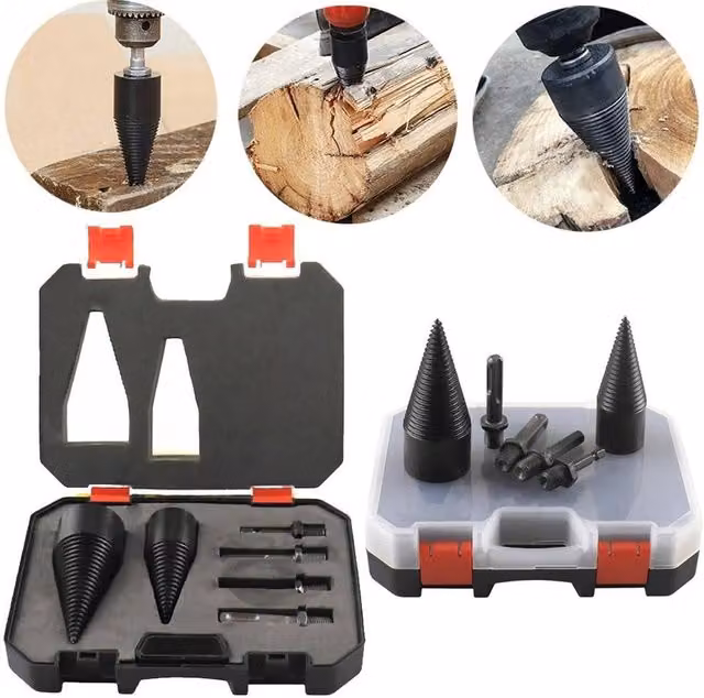 FLAVORA Black Electric Hammer Drill Bit for Firewood Splitting, W: 520 mm