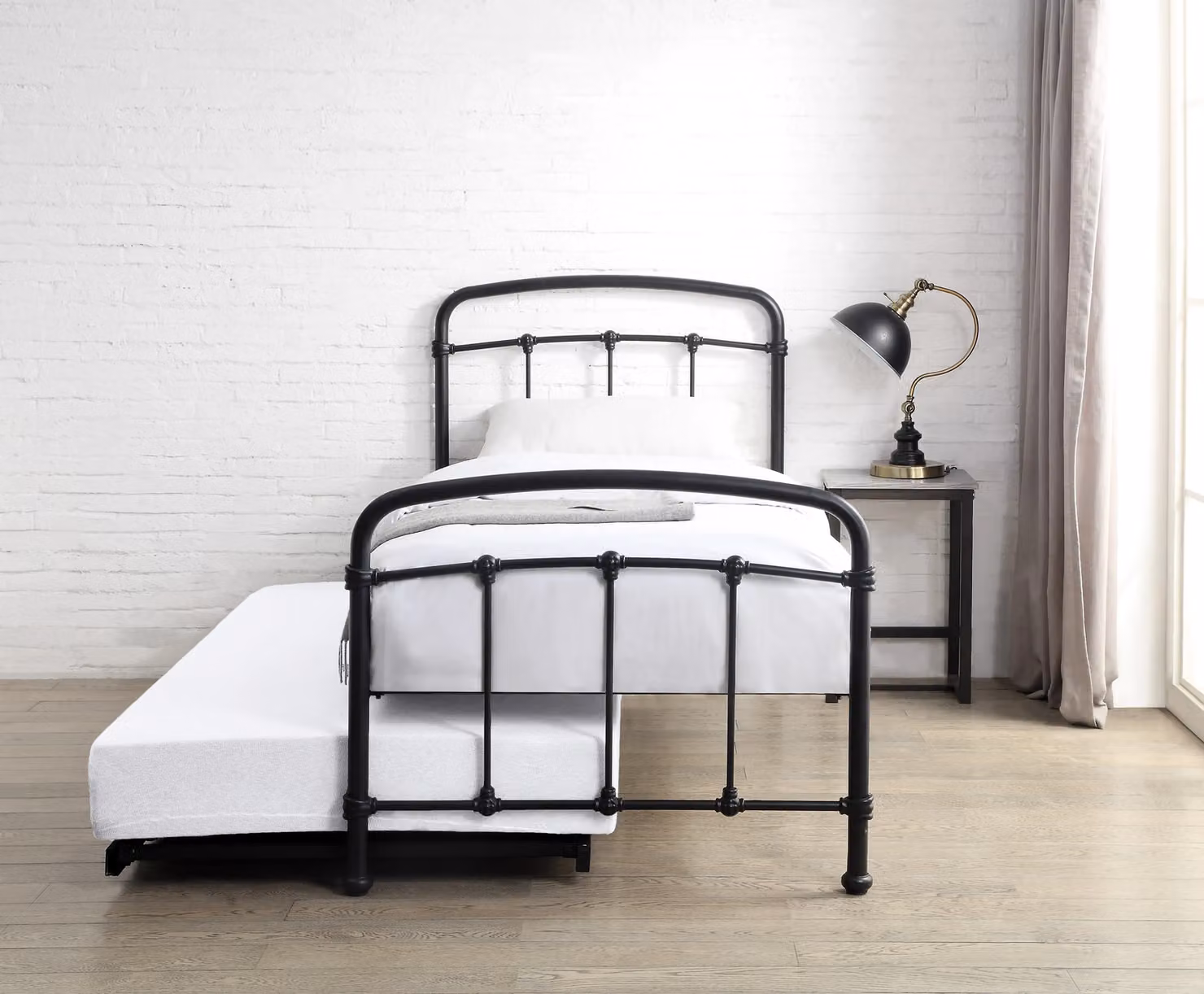 Flintshire Furniture Ltd Mostyn Black Metal Single Bed Frame W/D/H: 90 x 190 cm – 3
