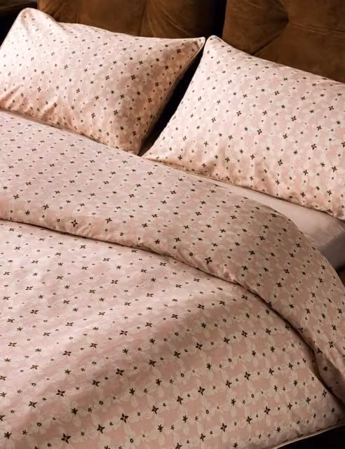 Rockett St George Pink Mix Floral Pure Cotton Duvet Cover Set, W: 200 cm x H: 200 cm