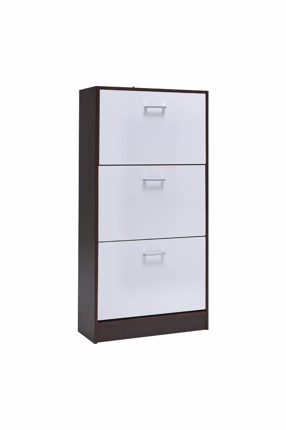 Living and Home Modern 3-Layer Wooden Shoe Cabinet with Drawers and Shelves in White – 2