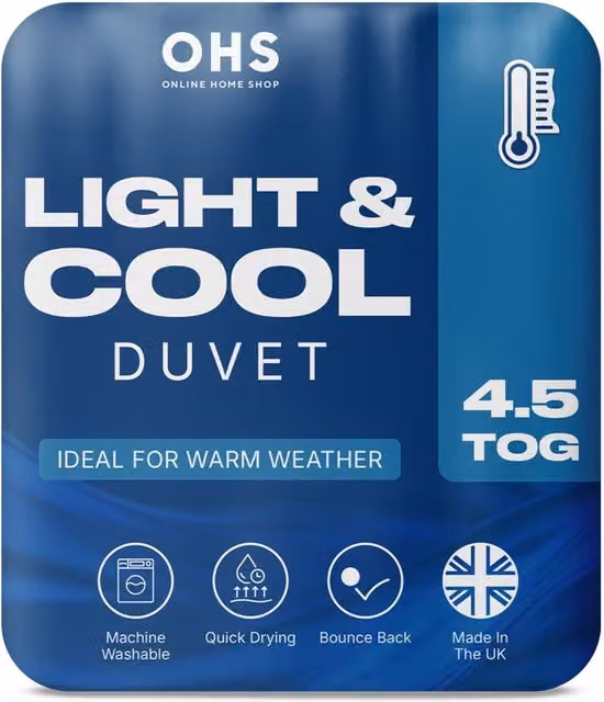 Brentfords 4.5 Tog Super King Size Summer Duvet, White, Breathable and Allergy Friendly Hollow Fibre Quilt – 3
