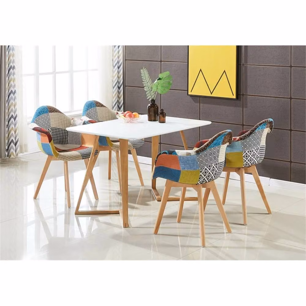 SPETLEK Multicolour Upholstered Dining Chair with Armrests – 3