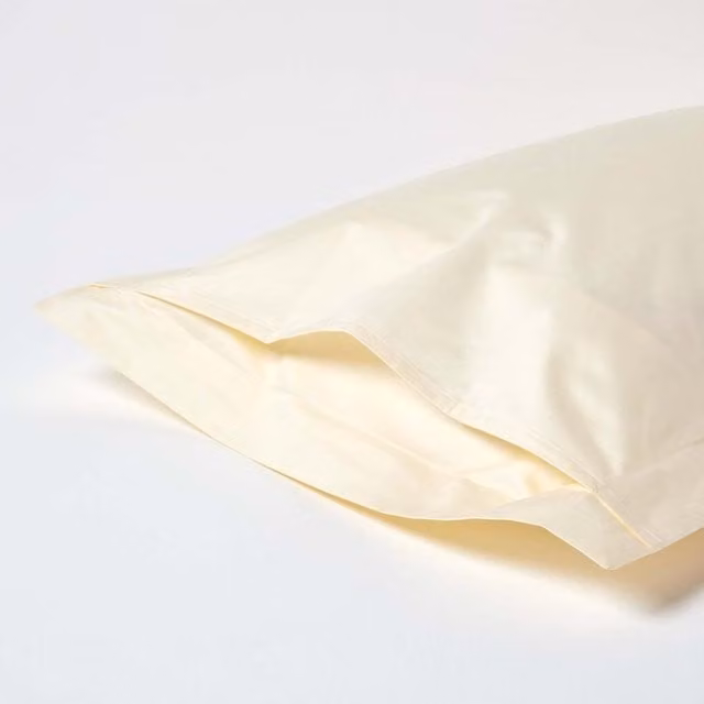 Homescapes 1000 Thread Count Egyptian Cotton Mako Satin Oxford Pillowcase in Beige