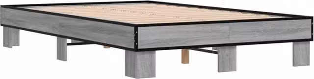 Berkfield Home Durable Small Double Bed Frame with Drawers, Grey, W/D/H: 120 x 200 cm