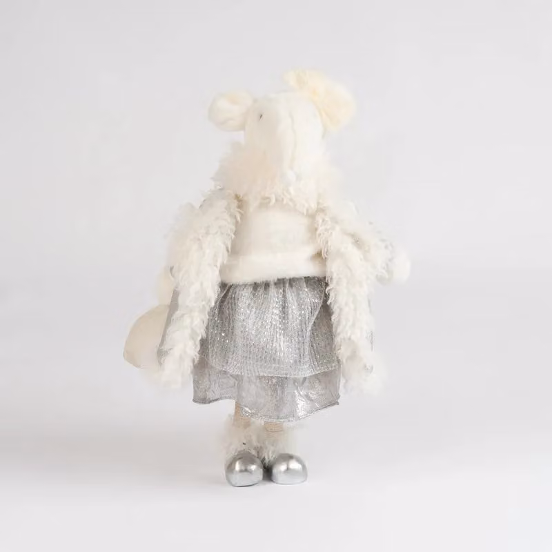 Scottish Everlastings Ltd Silver Plush Mouse Tabletop Decoration, Height: 44 cm – 2
