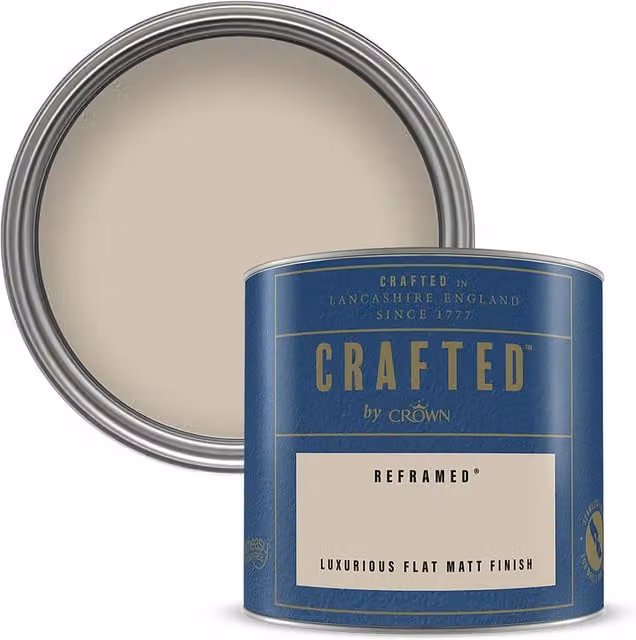 Crown Crafted Reframed Matt Emulsion Paint Tester, Beige, 125ml