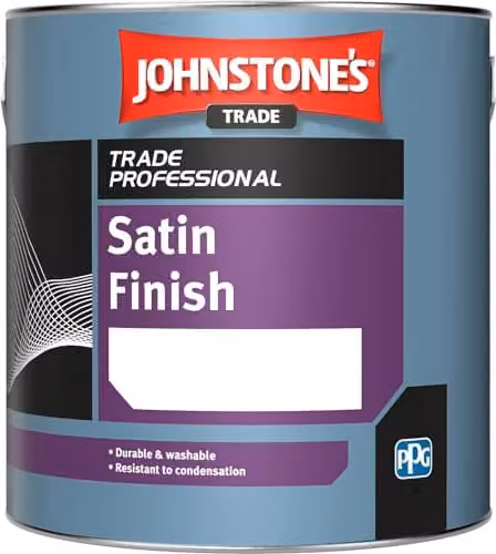 Johnstone's Trade Professional Satin Brilliant White Paint, 1 l
