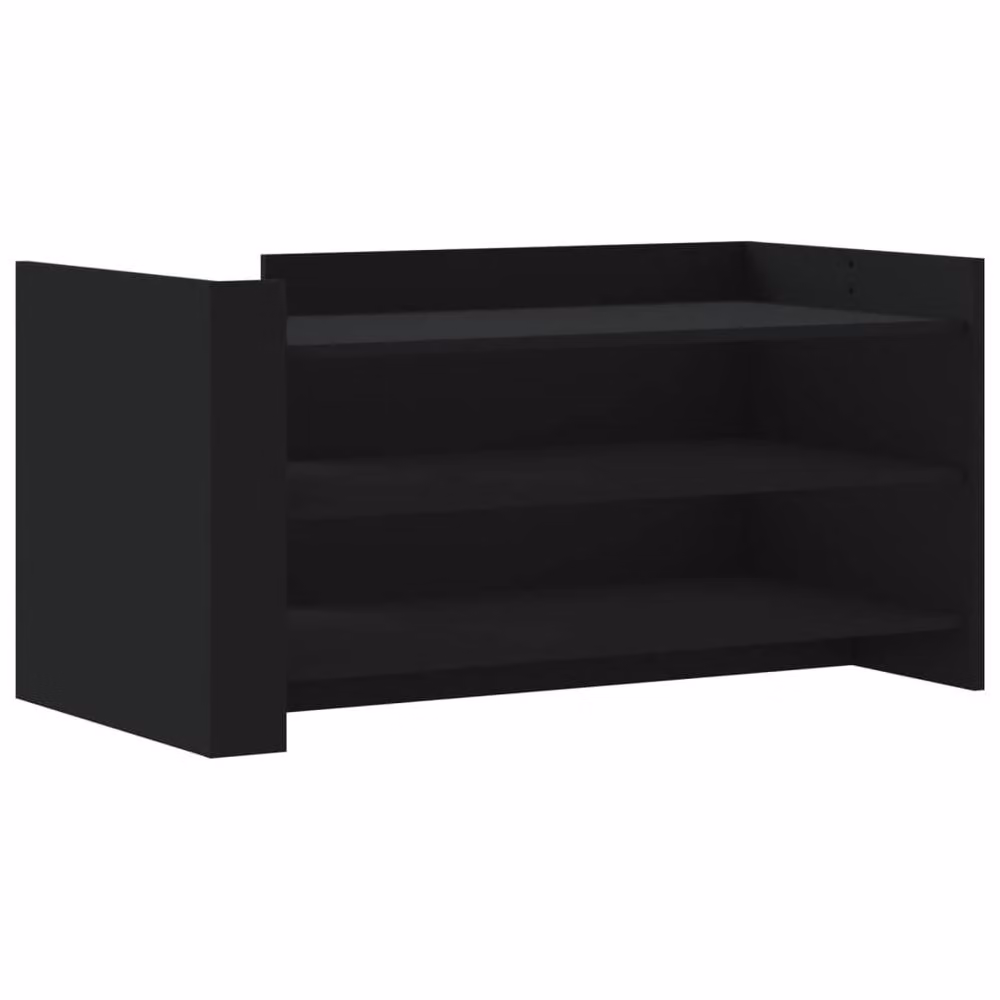 Berkfield Home Durable Black Rectangular Coffee Table in Engineered Wood W/D/H: 100 x 50 x 50 cm – 3