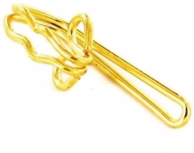 Securit Gold Steel Curtain Hooks, Pack of 20