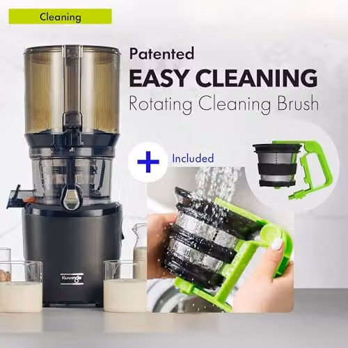 Kuvings AUTO10 Large Self-Feeding Slow Juicer with 3l Capacity and 200W Motor in Silver – 8