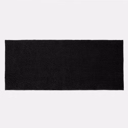 OHS Black Chenille Noodle Bath Mat, Non-Slip and Absorbent, W/D/H: 45 x 110 x 1 cm – 4