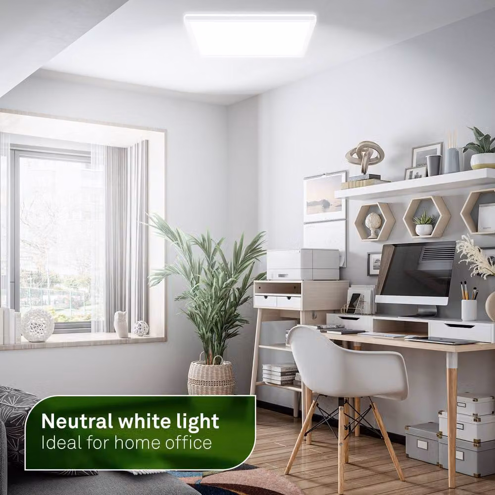 Briloner White Slim LED Ceiling Light Panel, Dimmable, 42 cm – 4