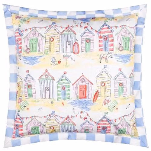 furn Beach Huts Square Outdoor Decorative Cushion, Multicolour, W/D/H: 43 x 43 x 43 cm – 1