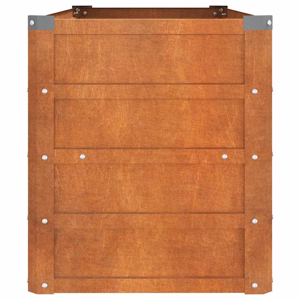 Berkfield Home Garden Raised Bed in Brown Corten Steel, W/D/H: 100 x 40 x 45 cm – 3
