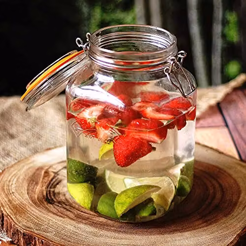 Rayware Transparent Glass Clip Top Jars, Pack of 2 – 2