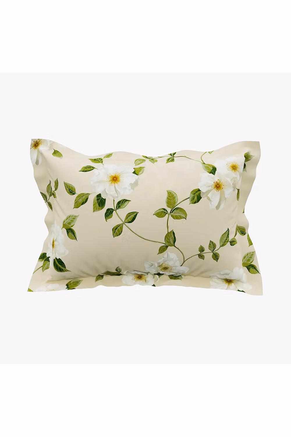 Sanderson Poets Rose Floral Cotton and Linen Duvet Cover and Pillowcase Set in Beige, W: 180 cm, H: 200 cm – 2