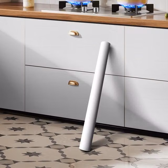 Livingandhome Waterproof Self Adhesive PVC Plain Wallpaper in White