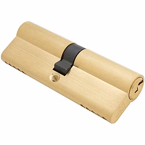 Loops 90mm Euro Double Cylinder Lock, 5 Pin, Satin Brass Gold
