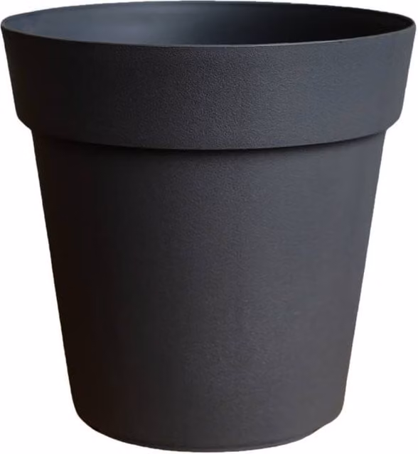 Ivyline Cleo Anthracite Planter with Black Wheels, Diameter: 60 cm – 1