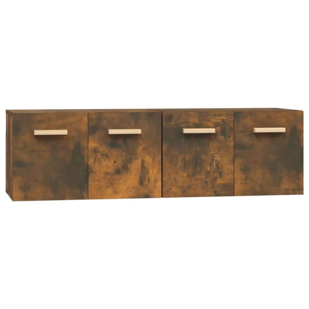 Berkfield Home Smoked Oak Wall Cabinets, 2 Piece Set in Brown, W/D/H: 60 x 36.5 x 35 cm – 2