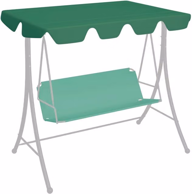 Berkfield Home Replacement PVC-Coated Garden Swing Canopy in Green, W/D/H: 188 x 145 x 110 cm