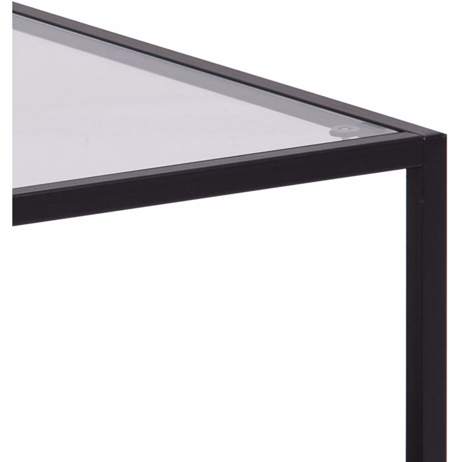 Furniture To Go Seaford Black Metal and Glass Coffee Table Set with Rectangular Nested Tops – 4