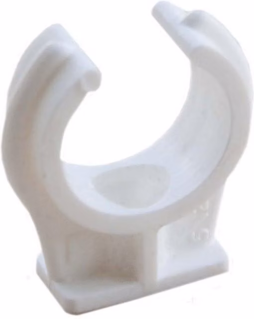 Oracstar White Plastic Pipe Clips, Pack of 8