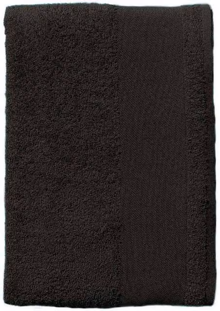 SOL'S Island 50 Black Cotton Terrycloth Hand Towel with Hanging Loop