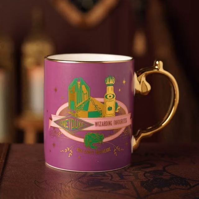 Widdop and Co Harry Potter Honeydukes Ceramic Mug, Purple with Gold and Pink Details, 300ml – 1