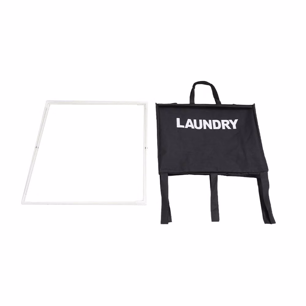 Garden Sanctuary Large Collapsible Fabric Laundry Basket with Handles, Black – 4