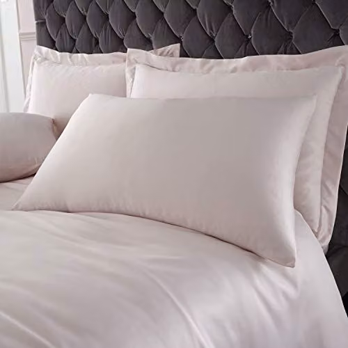 Catherine Lansfield Silky Soft Satin Single Duvet Set, Pink, Duvet Cover 135 x 200 cm and Pillowcase 50 x 75 cm – 2