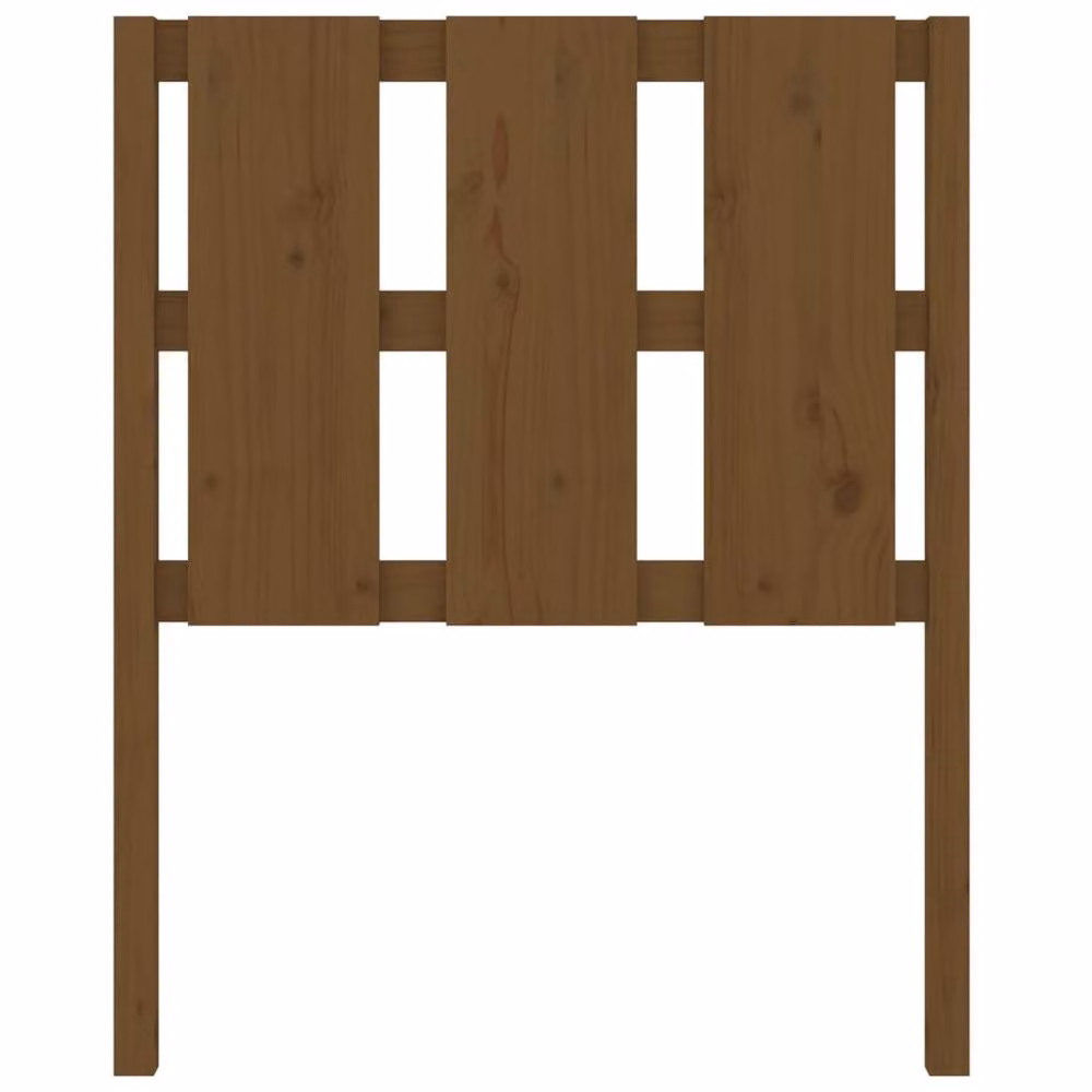 Berkfield Home Rustic Solid Wood Pine Bed Headboard, Honey Brown, W: 80.5 cm, D: 4 cm, H: 100 cm – 3