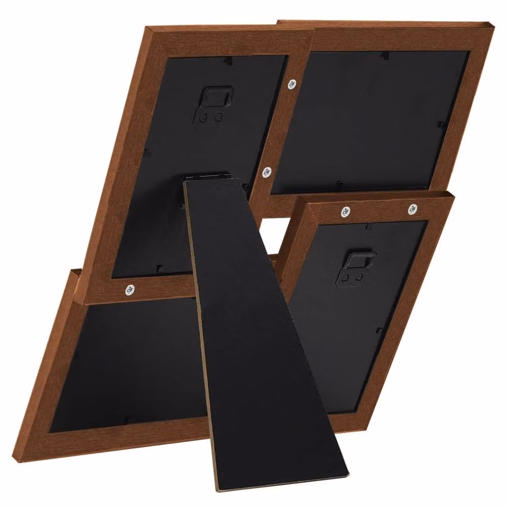 Berkfield Home Modern Collage Photo Frame, Dark Brown, Holds 4 Pictures, W/H: 13 x 18 cm – 3