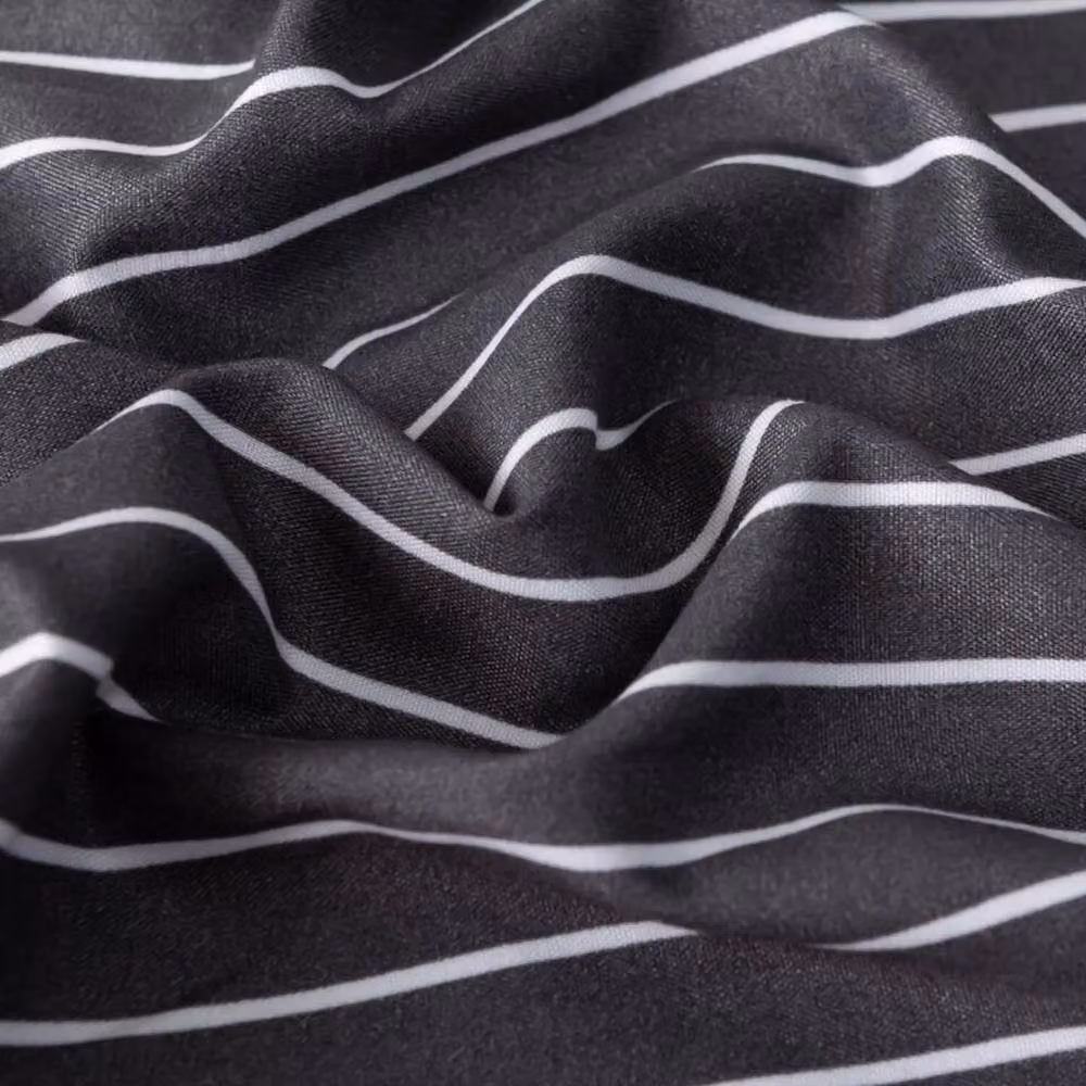 Grace 4 Piece Microfibre Reversible Duvet Cover Set with Fitted Sheet in Black, Anthracite or Grey, W/D/H: 200 x 200 cm – 10