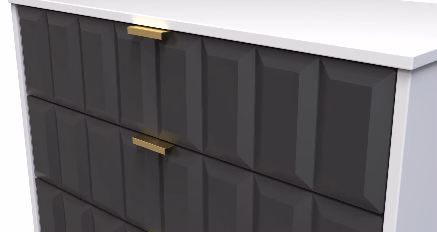 2 U Metro 3 Drawer Chest in Dark Grey and Gold – 3