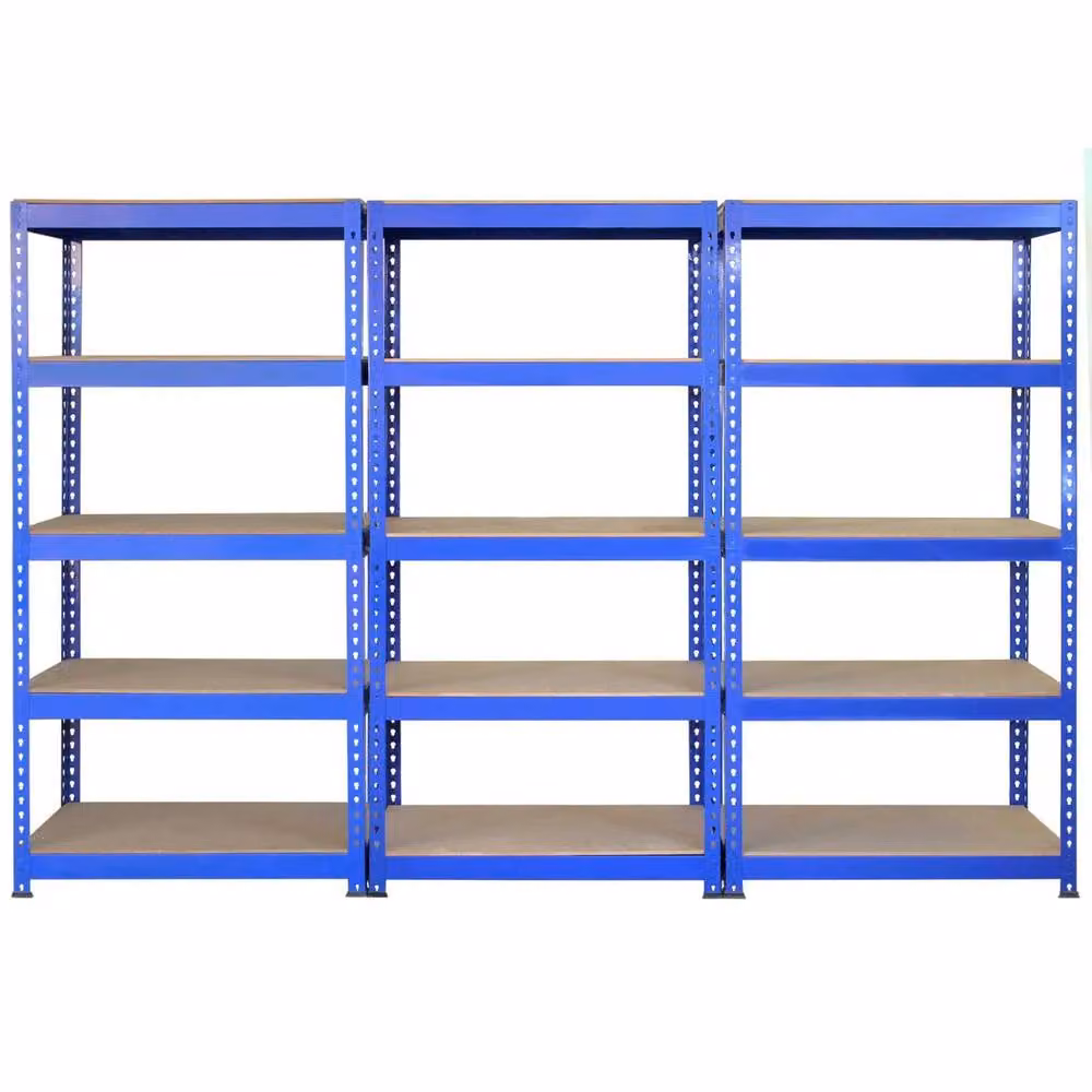 Monstershop Q-Rax Metal and MDF Racking Units, Set of 3, Blue, W/D/H: 90 x 50 x 180 cm – 3