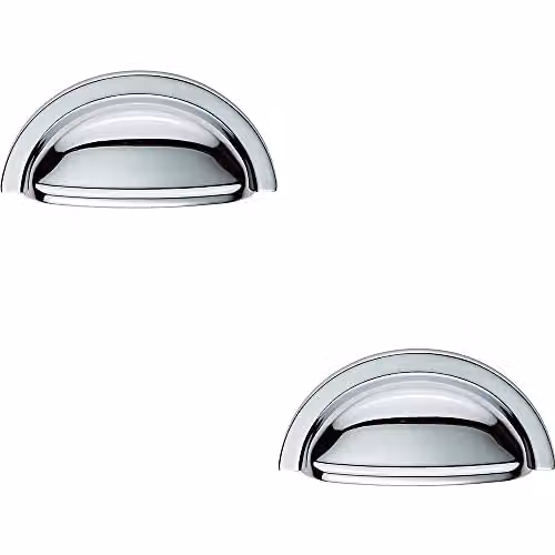 Loops 2 Pack Polished Chrome Cabinet Cup Pull Handles