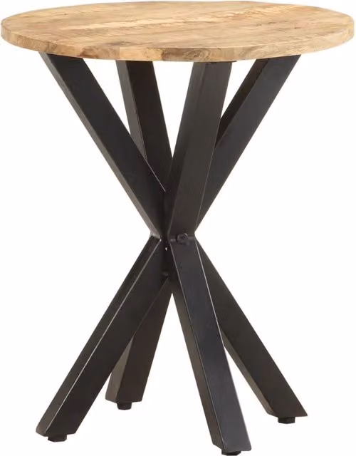 Berkfield Home Solid Mango Wood Side Table in Brown, W/D/H: 48 x 48 x 56 cm