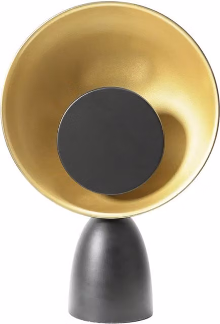 ValueLights Saffy Modern Integrated LED Table Lamp in Black with Metal Cone Design and Touch Control
