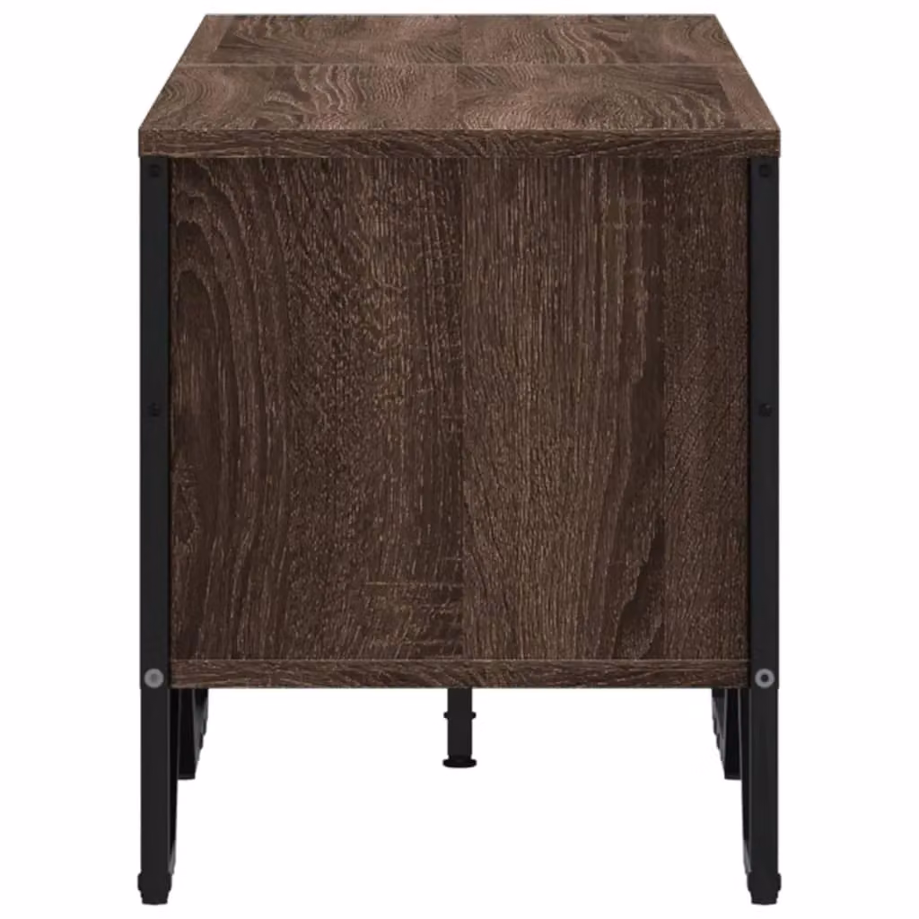 Berkfield Home Modern TV Cabinet in Brown Oak, W/D/H: 122 x 34 x 41 cm – 4