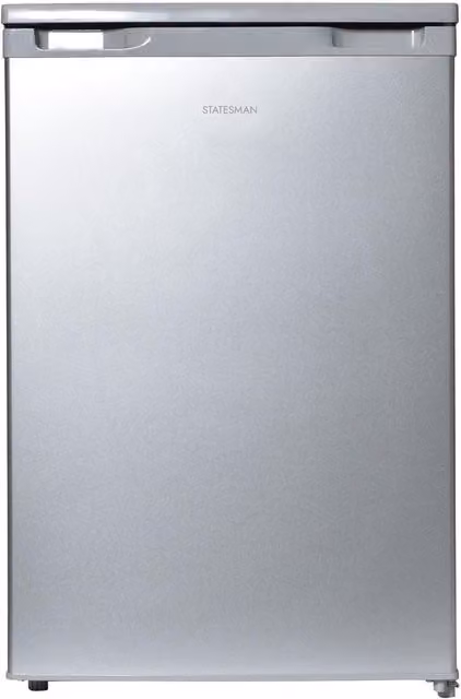 Statesman Under Counter Fridge with 4 Ice Boxes in Silver, W/D/H: 55.3 x 57.4 x 84.5 cm
