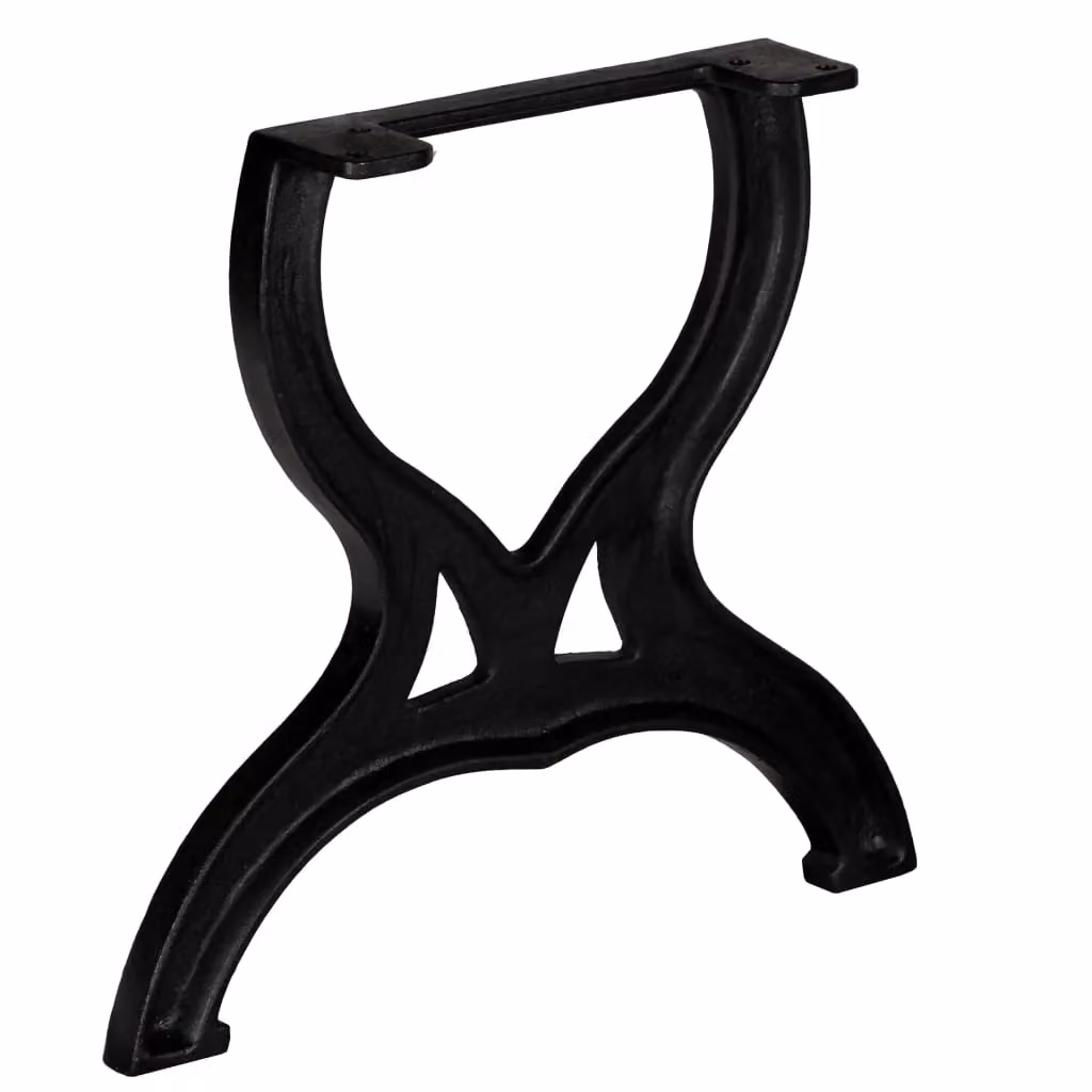 Berkfield Home X-Frame Cast Iron Coffee Table Legs, 2 Pieces, Black – 2