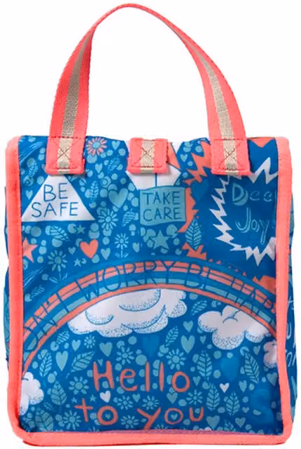 Arthouse Blue and Pink Insulated Fabric Lunch Bag