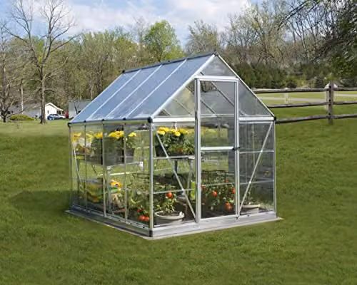 Canopia by Palram Clear as Glass Hybrid Greenhouse in Silver with Polycarbonate and Aluminium Construction – 2