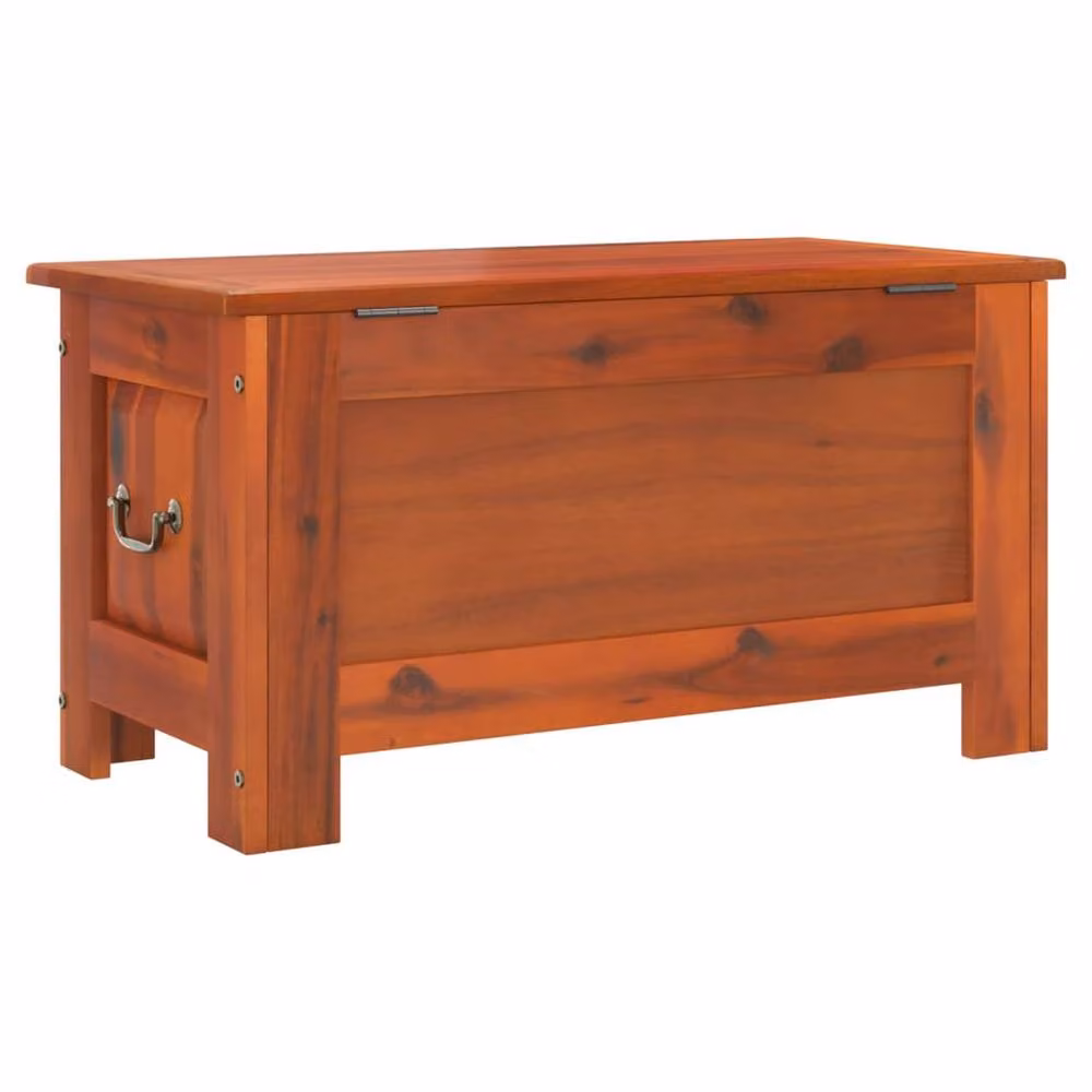 Berkfield Home Brown Acacia Wood Storage Chest with Soft Close Lid – 3