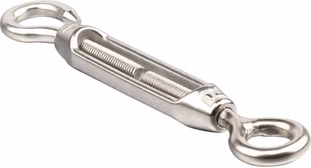 Neel Blue M12 Stainless Steel Turnbuckle Wire Tensioner Rope Strainer with Hook in Silver