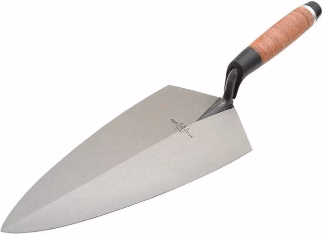Marshalltown 19 Philadelphia Brick Trowel in Silver, Brown and Multicolour Steel
