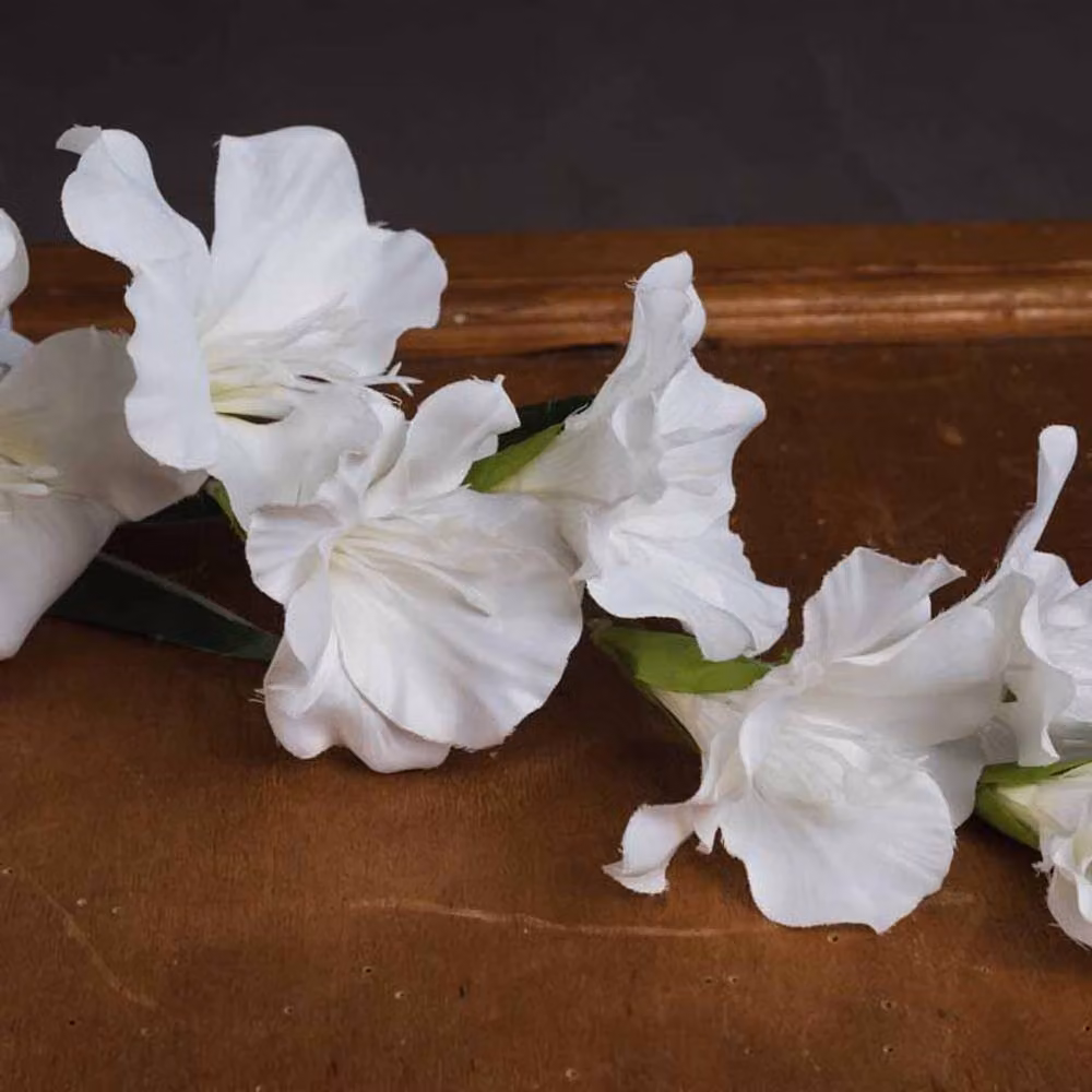Lemon Pavilion Furniture and Decor White Artificial Gladioli Flowers, W11 x D6 x H108 cm – 2